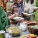 Joyful lunch together