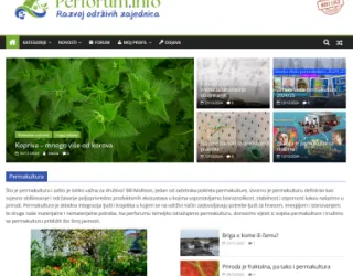 Example of website homepage