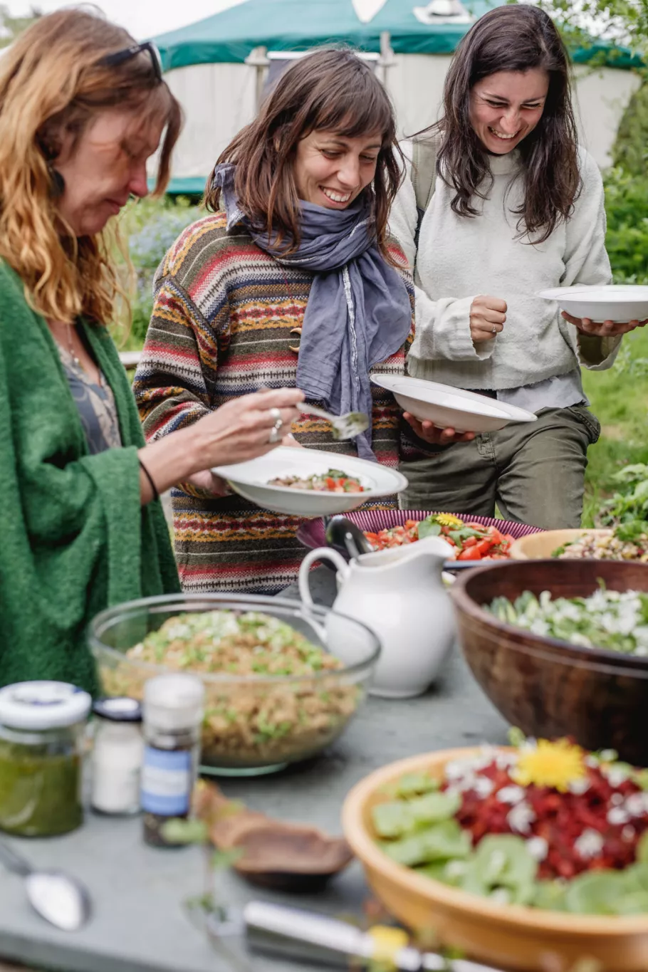 Joyful lunch together