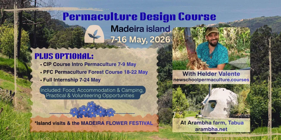 Flyer Permaculture Course May 2026 Madeira Island