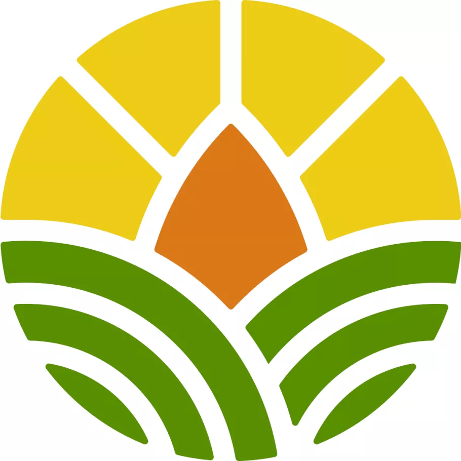 finca verde logo almond sun rising over hills