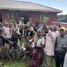 Launch of permaculture treen growing campaign. Tree planting campaign lauched by PEACE Foundation in Bundibbugyo district. This was done and is being done to restore watershads and reduce the effects of climate change such as high temperatures, increase the wood population.